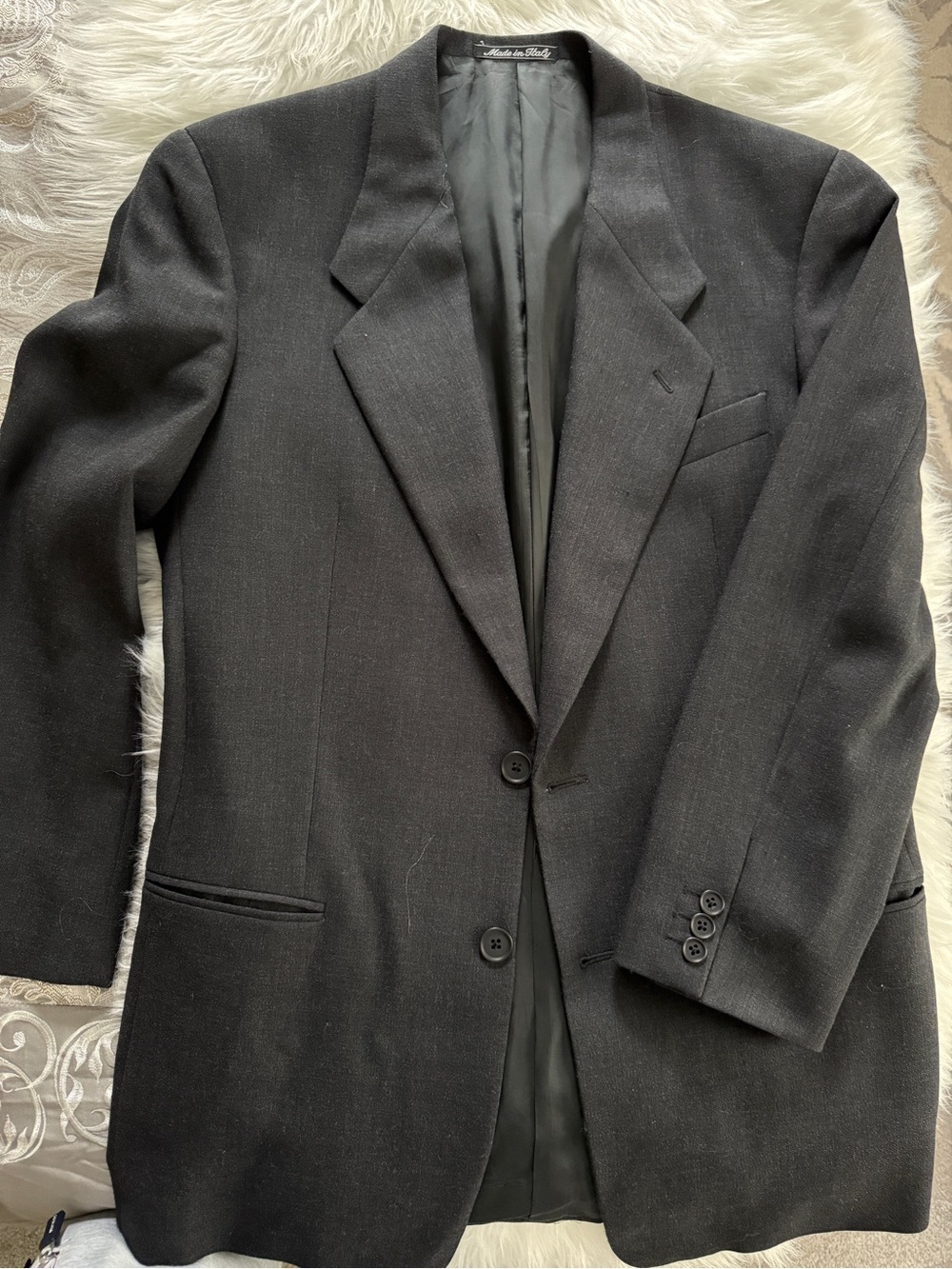 Giorgio Armani Black Men's Single-Breasted Blazer